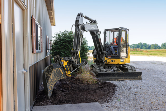 Deere60G Compact Excavator Engcon Tiltrotator